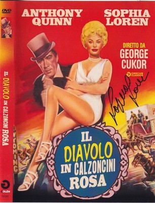 Sophia Loren – Il diavolo in calzoncini rosa DVD Hand Signed Autografato