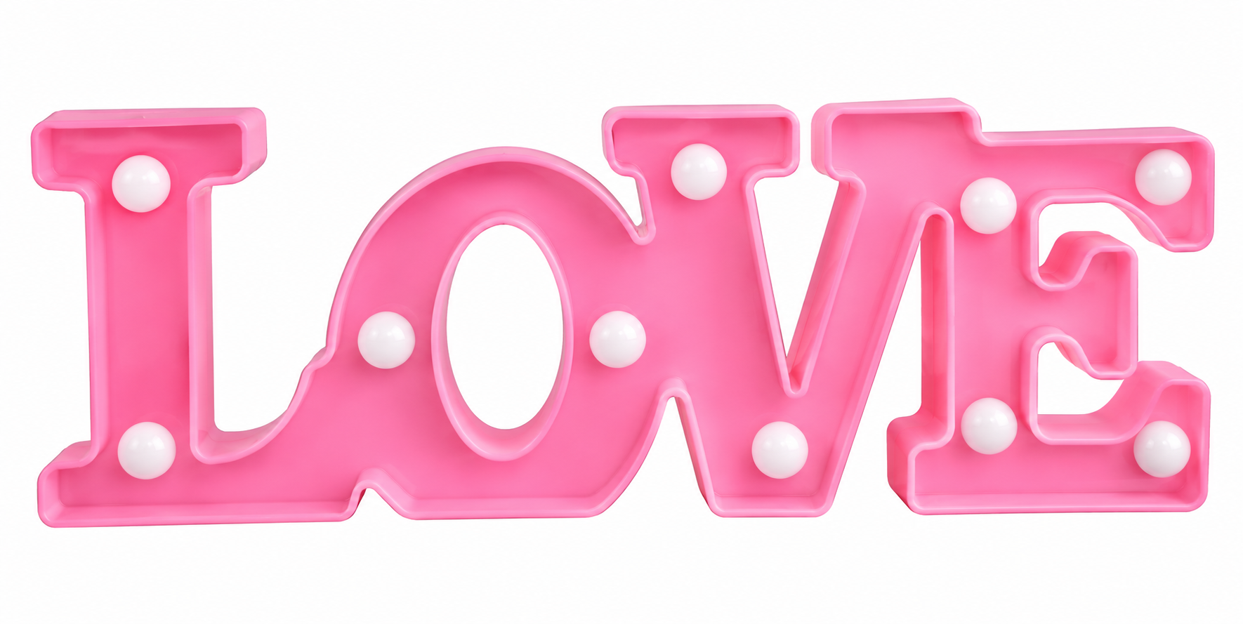 Lampada Decorativa LOVE Rosa con Luci LED – Scritta Luminosa