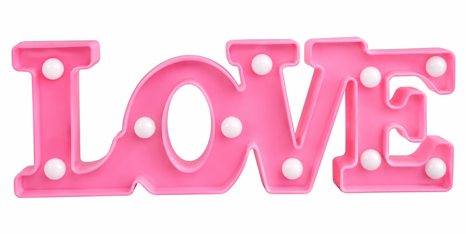 Lampada Decorativa LOVE Rosa con Luci LED – Scritta Luminosa
