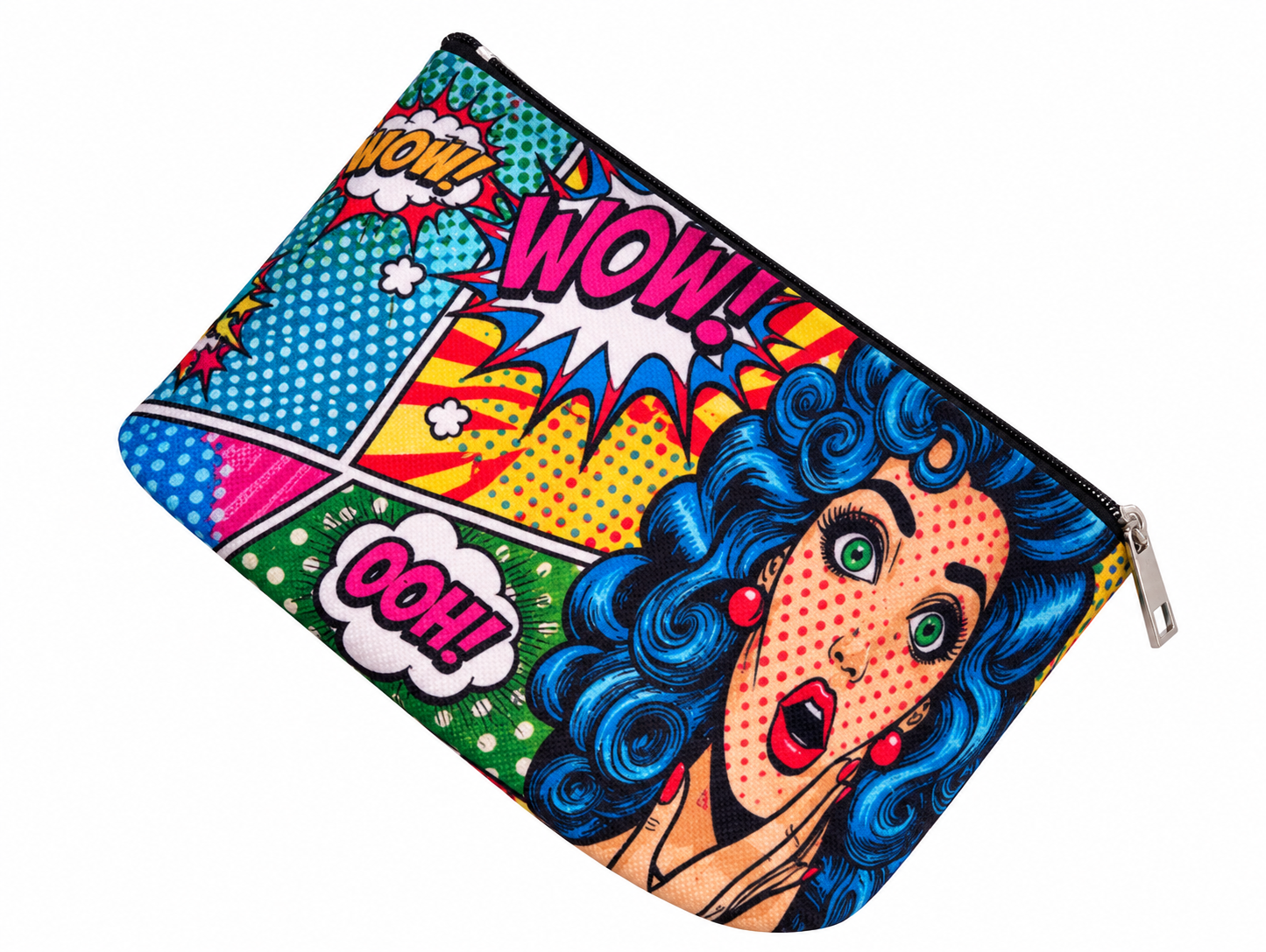 Pochette Pop Art Portatrucchi Donna WOW – Stile Fumetto Colorato